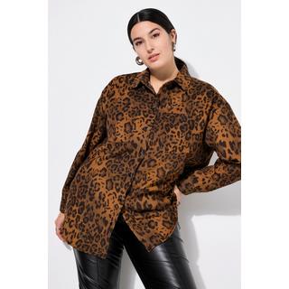 Studio Untold  Cord-Hemd, Oversize Shape, Leoprint 