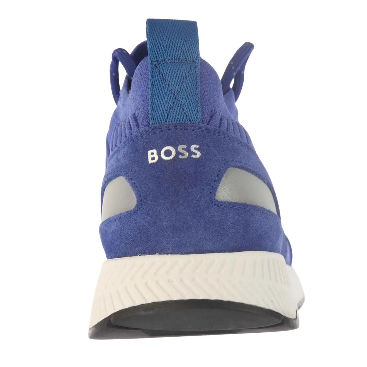 BOSS  Sneaker Titanium, WildlederPanel 
