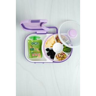 GöBe GöBe Lunchbox für Kinder mit Snackschleuder, Grape Taro  