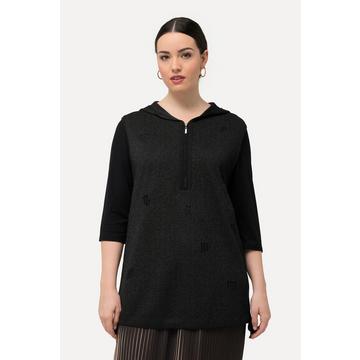 Pull sans manches à capuche, détails destroy