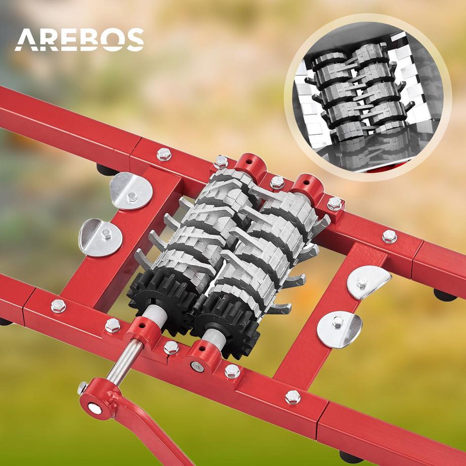 Arebos  Obstmühle 7L Traubenmühle Obstschredder Obstpresse Obsthäcksler Obstmuser 