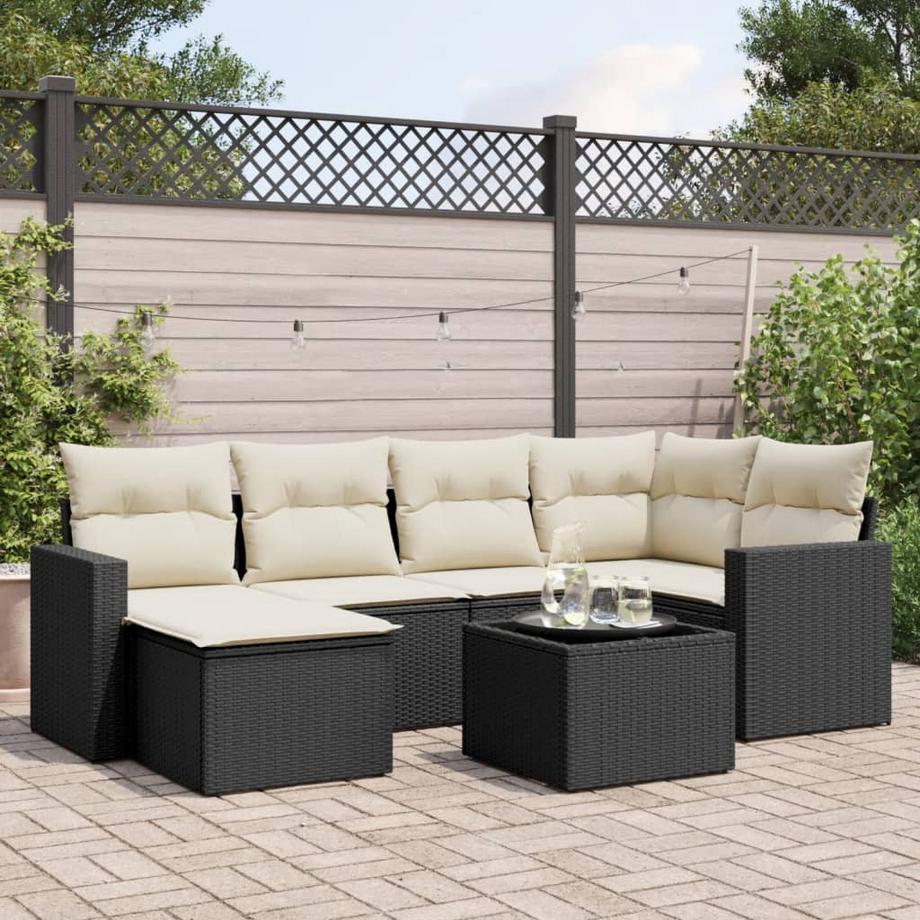 VidaXL Ensemble de canapés de jardin rotin synthétique  