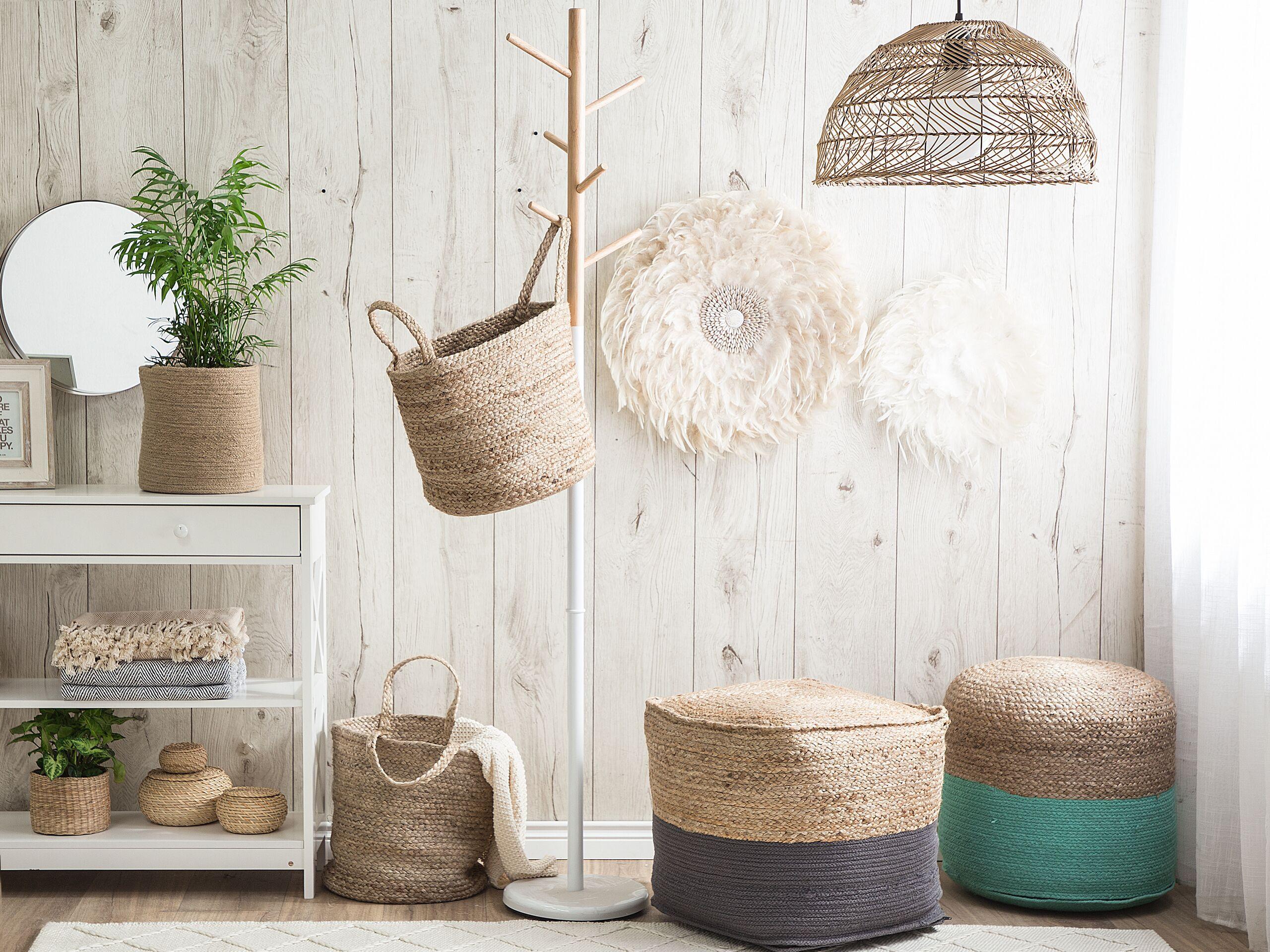 Beliani Pouf aus Baumwolle Skandinavisch KIRAMA  