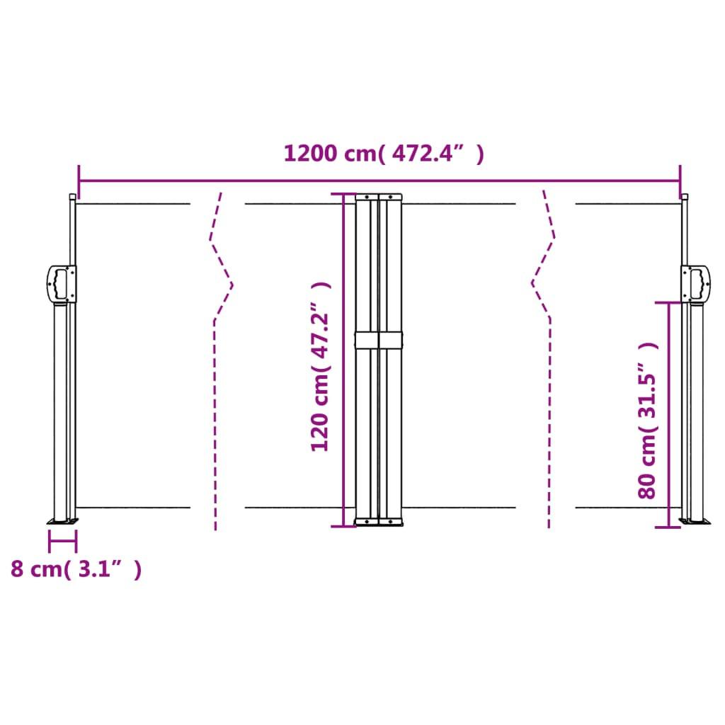 VidaXL tenda da sole laterale retrattile  