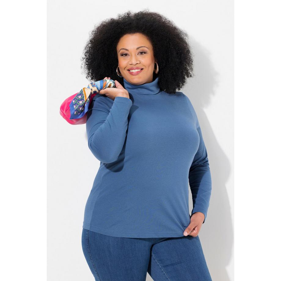 Ulla Popken T-shirt col roulé manches longues Slim Fit  