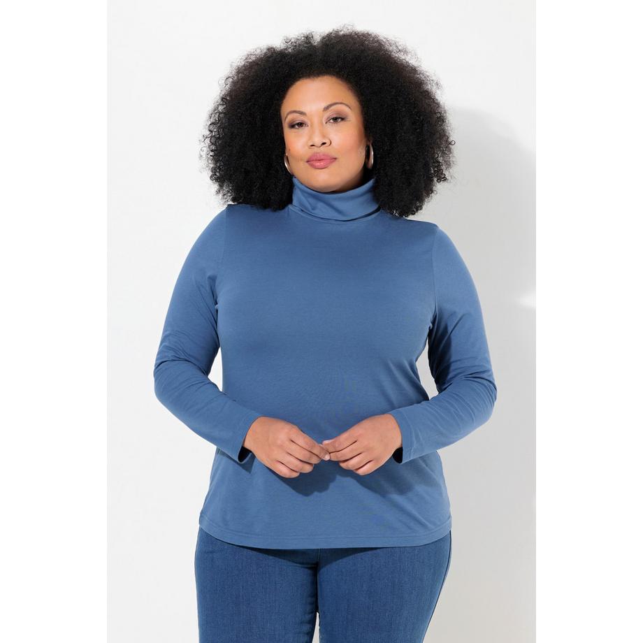 Ulla Popken T-shirt col roulé manches longues Slim Fit  