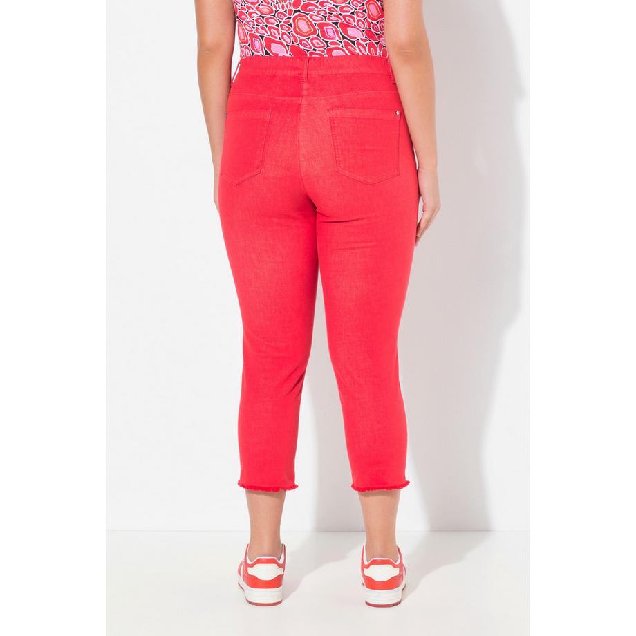 Ulla Popken Sienna 7/8 Hose Schmales Bein Fransensaum  