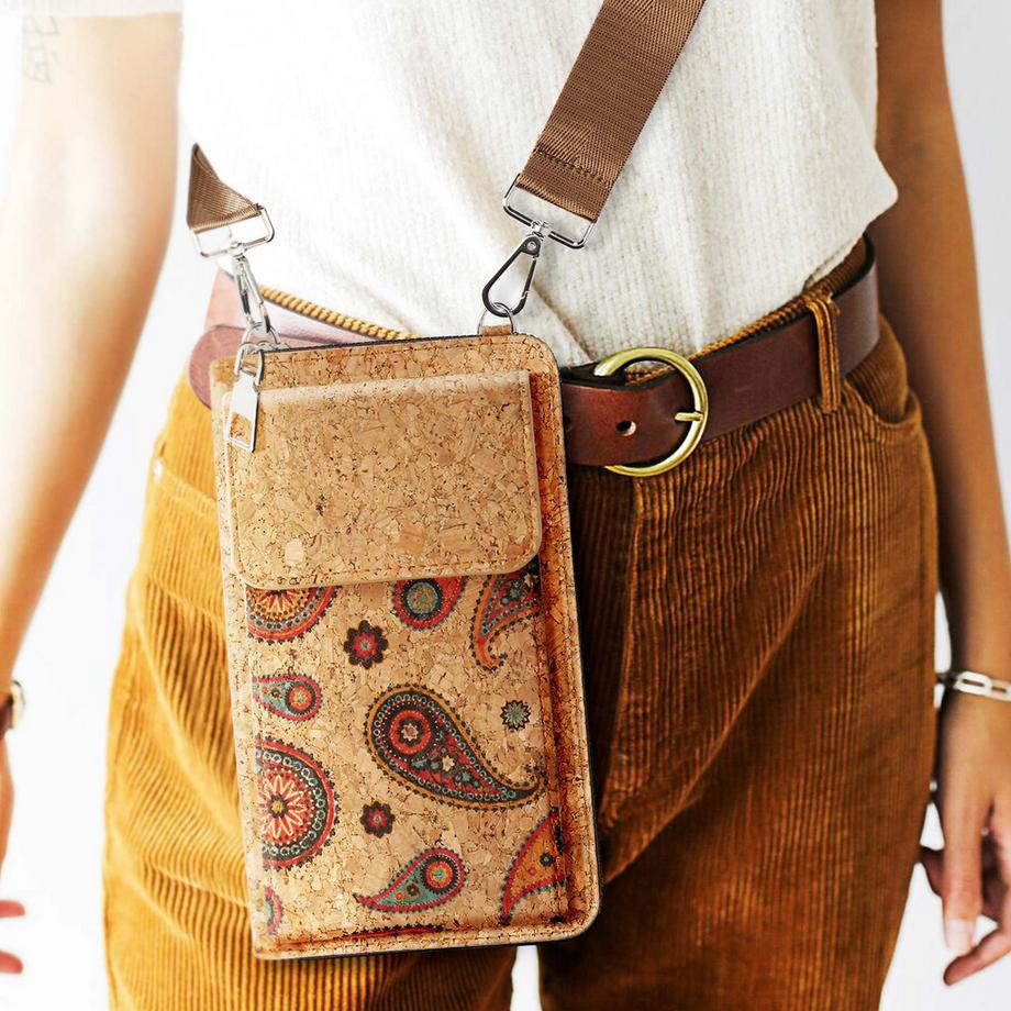 Avizar CorkArt Borsa Telefono Tessuto Sughero  