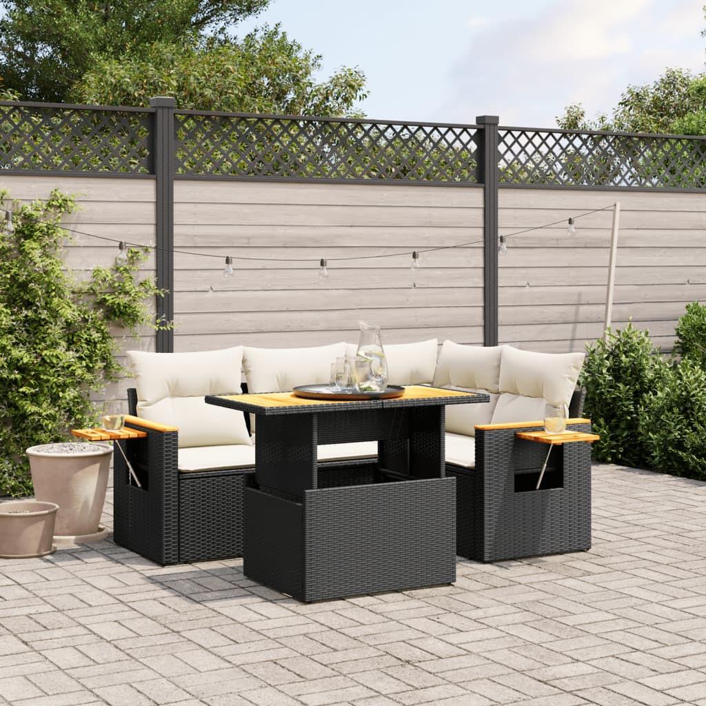 VidaXL Ensemble de canapés de jardin rotin synthétique  