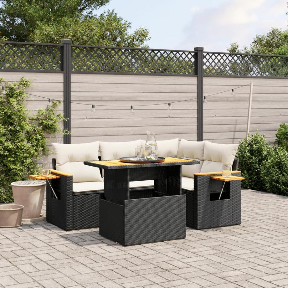 VidaXL Ensemble de canapés de jardin rotin synthétique  