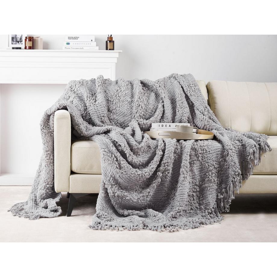 Beliani Couverture en Coton Boho VELLA  