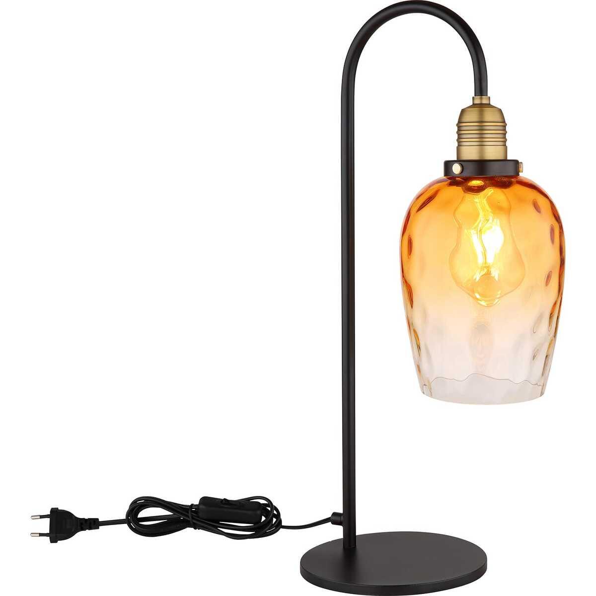 mutoni light Lampe de table Salvy métal noir mat 1xE27  