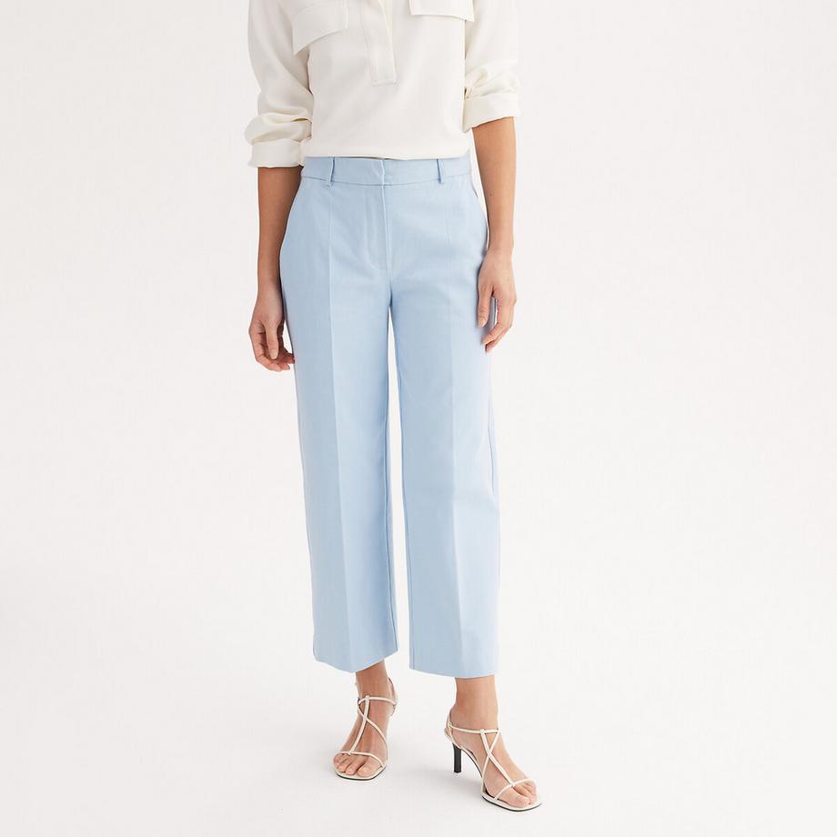 Gerade geschnittene Hose mit 7/8-Länge