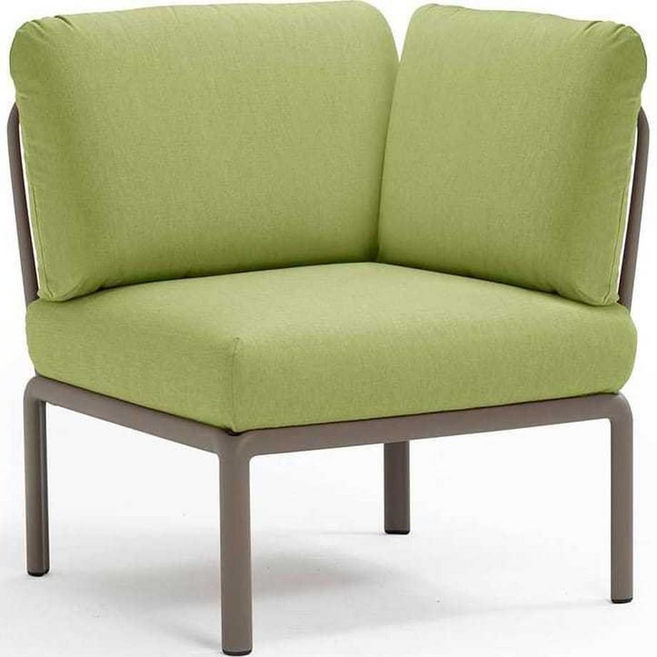 Salotto da giardino Komodo elemento angolare marrone avocado