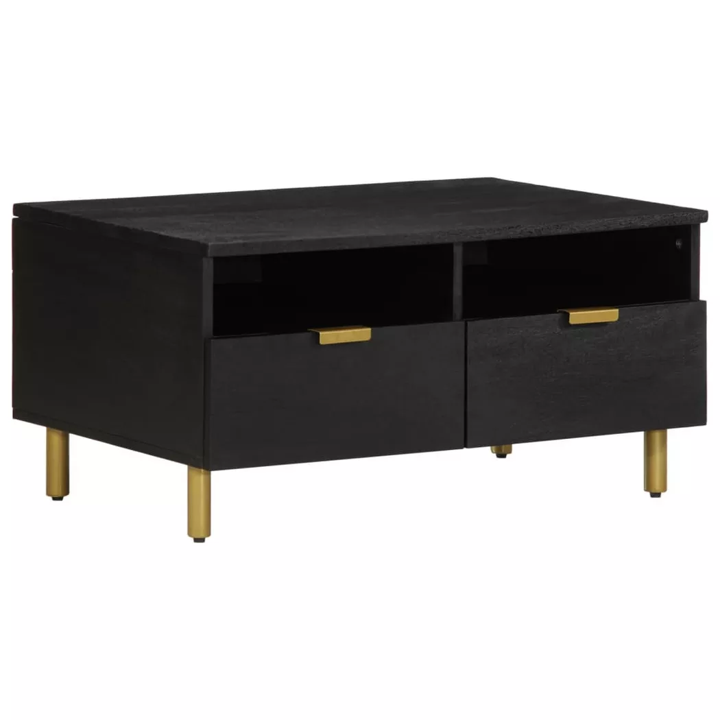 vidaXL Table basse noir 80x54x40 cm bois d'ingénierie