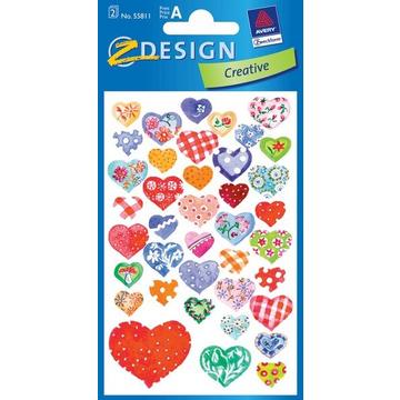 Z-DESIGN Sticker Creative 55811 Herze 2 Stück