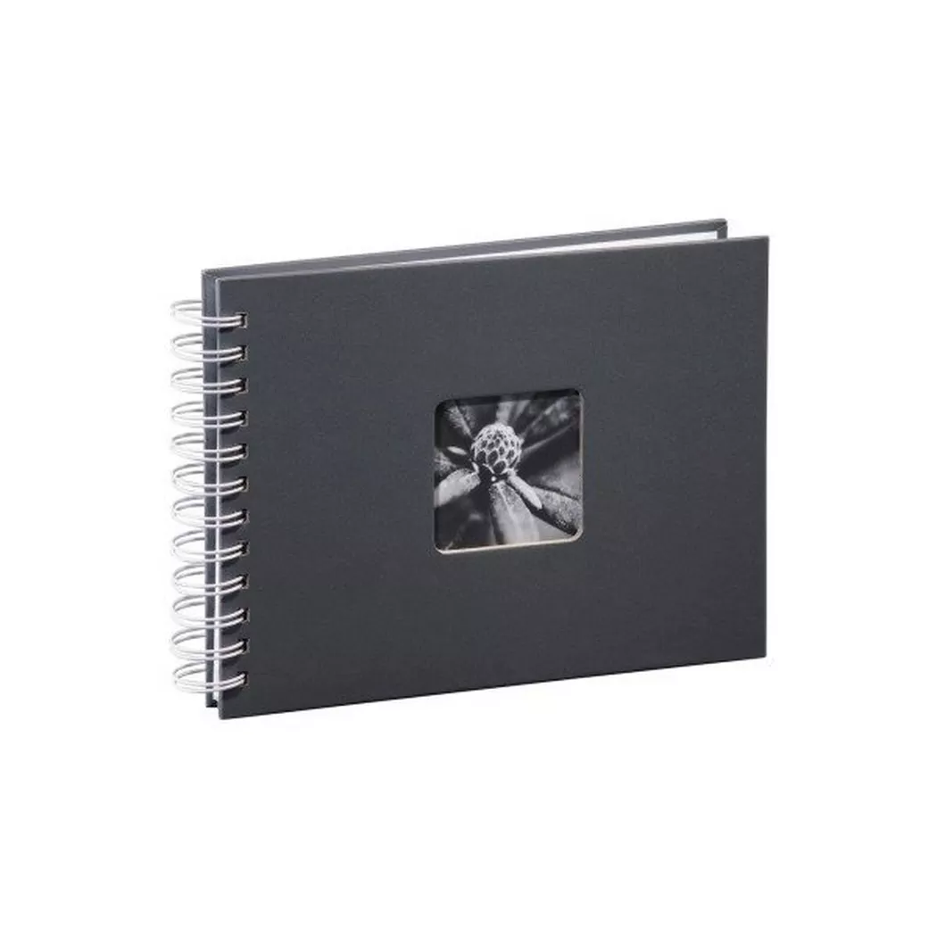 Hama Fine Art Fotoalbum Grau 50 Blätter 10 x 15 cm Spiralbindung