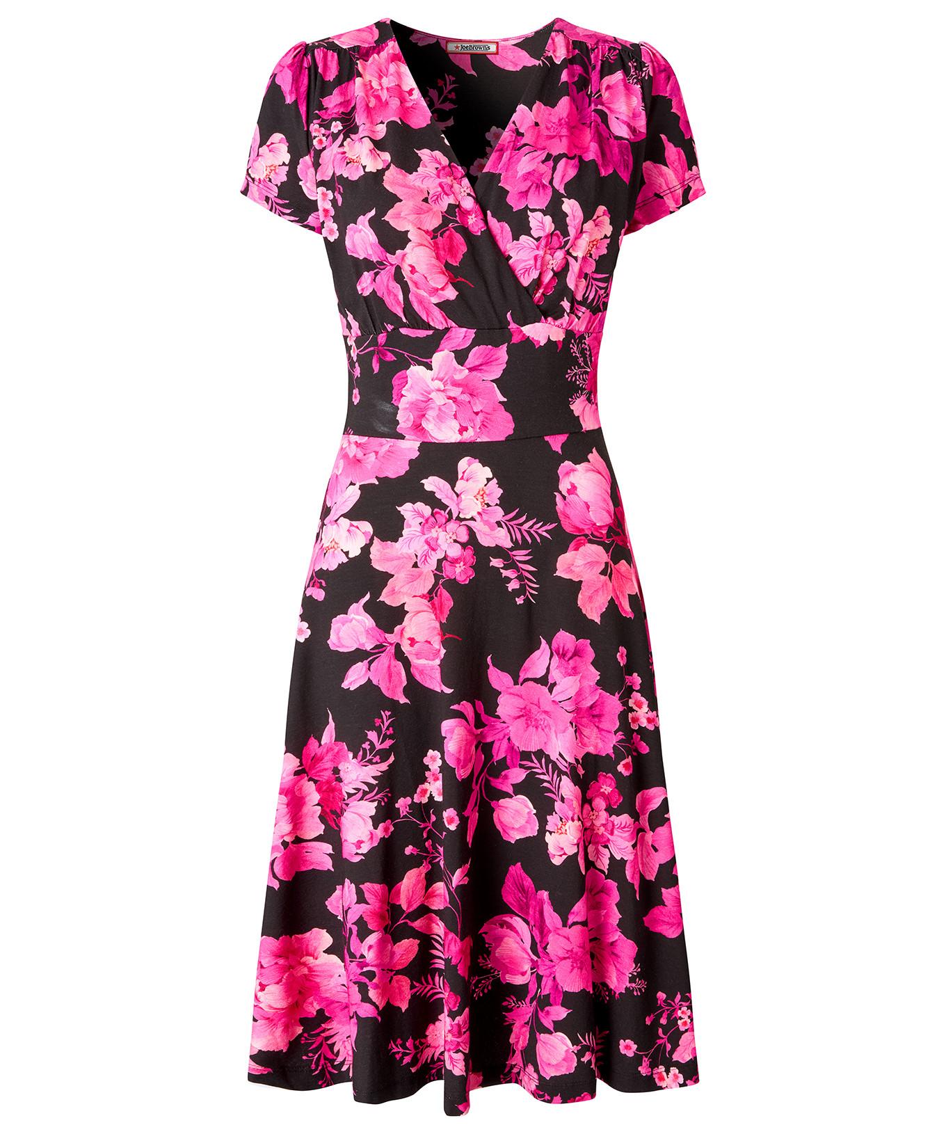 Joe Browns Jerseykleid Winterblumenmuster Wickeloptik  