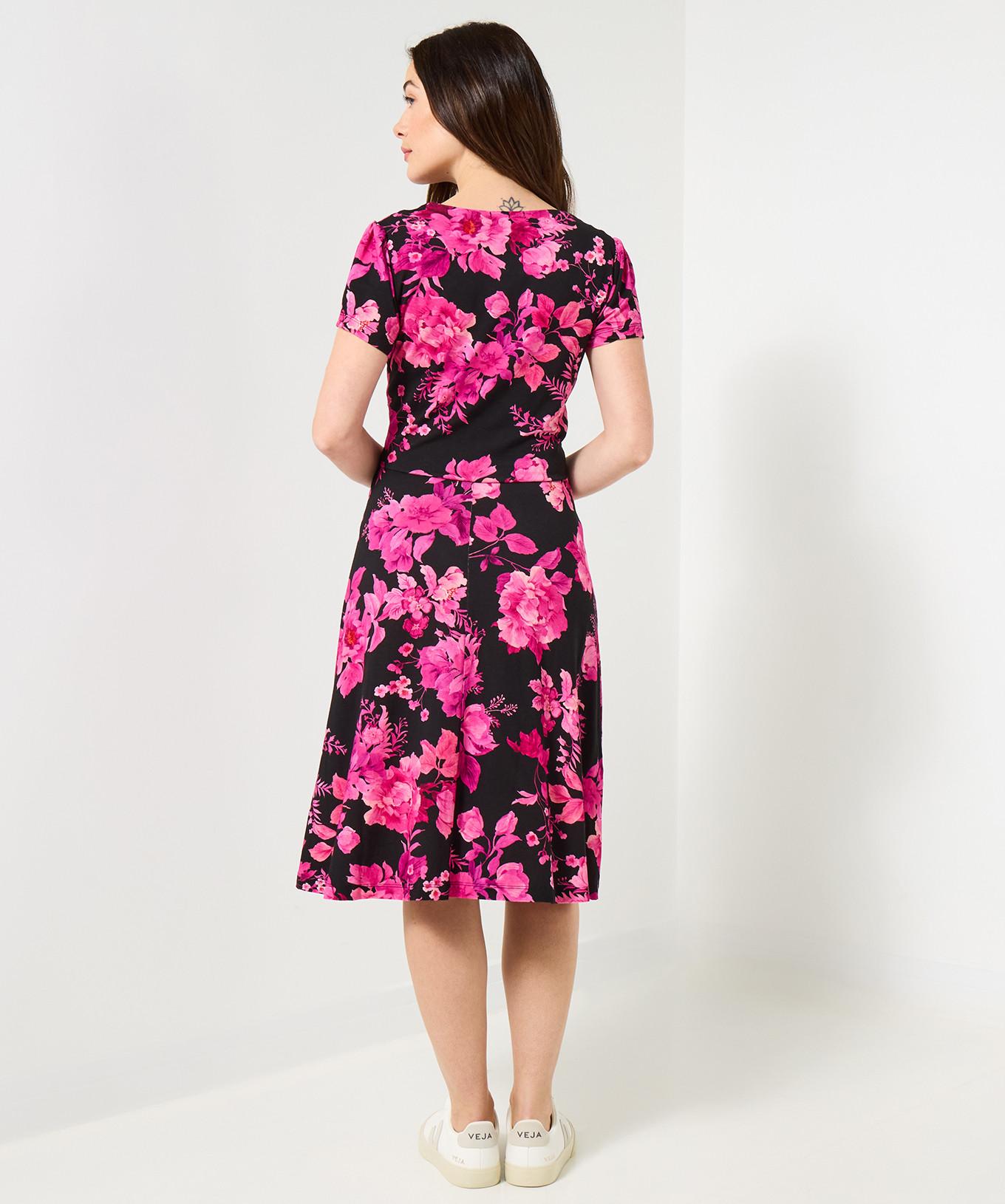 Joe Browns Jerseykleid Winterblumenmuster Wickeloptik  