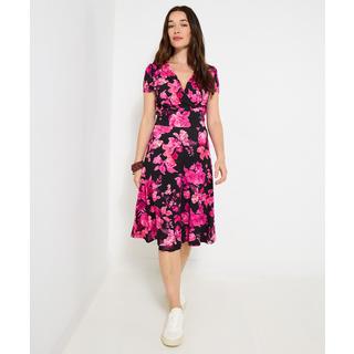 Joe Browns Jerseykleid Winterblumenmuster Wickeloptik  