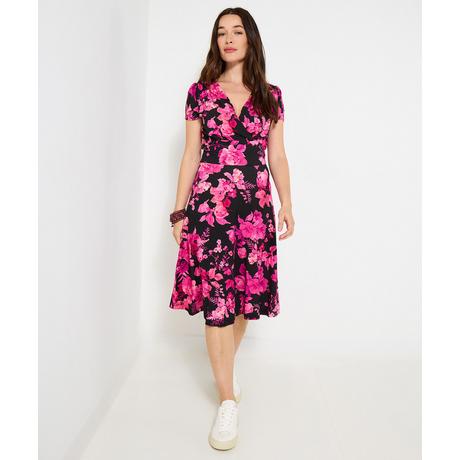 Joe Browns Jerseykleid Winterblumenmuster Wickeloptik  