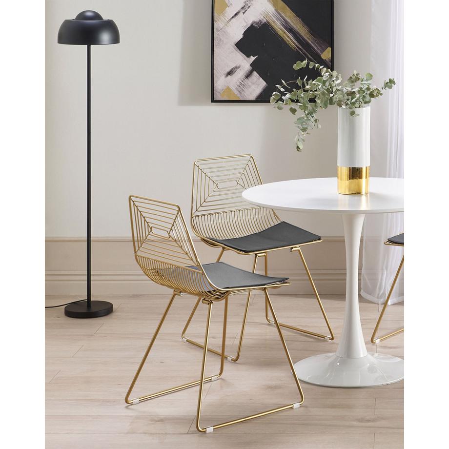 Beliani Set di 2 sedie da pranzo en Acciaio  BEATTY  