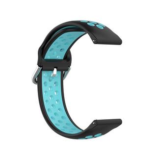 Cover-Discount  Bracelet sport en silicone 20mm troué bleu claire 