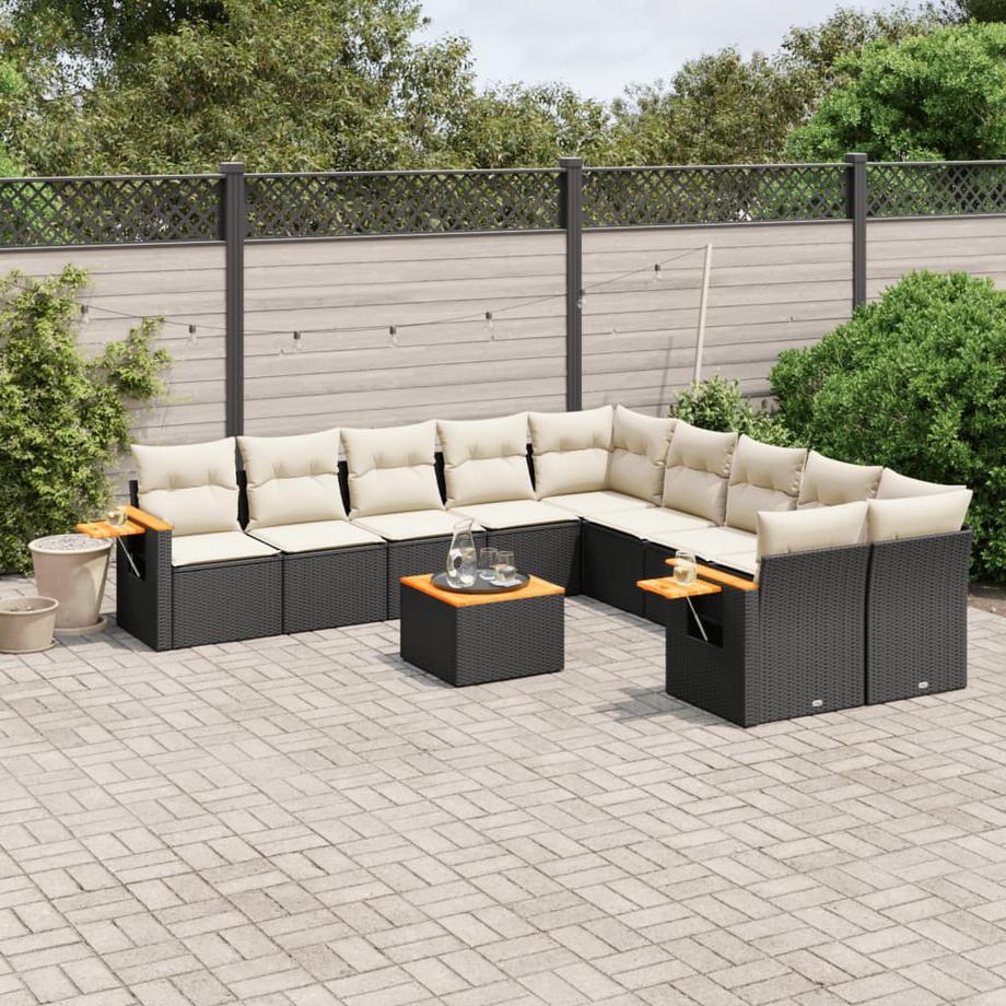 VidaXL Ensemble de canapés de jardin rotin synthétique  