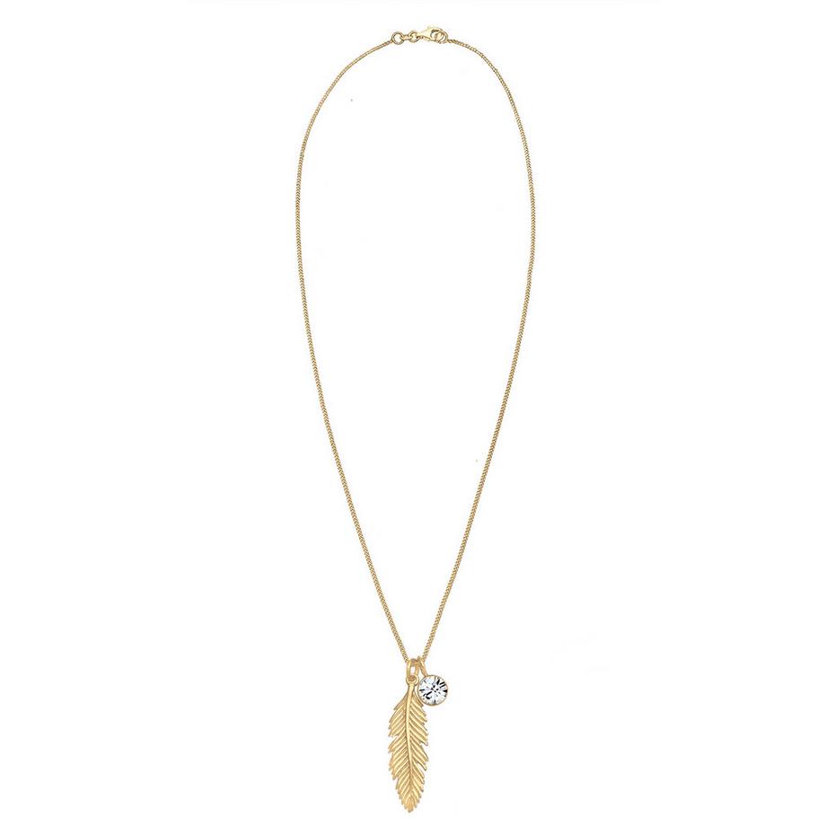Elli  Collier Pendentif Plume Cristal 