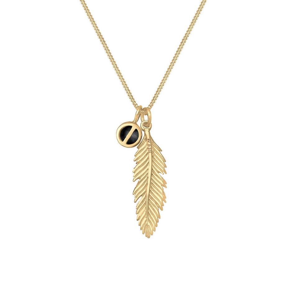 Elli  Collier Pendentif Plume Cristal 