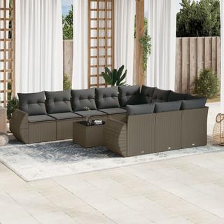 VidaXL set divano da giardino Polirattan  