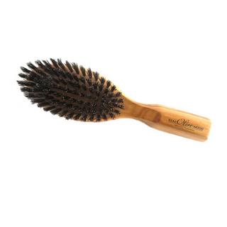 HERBA  Olivenholzbürste, Wildschweinborsten, oval, gross, 9-reihig 