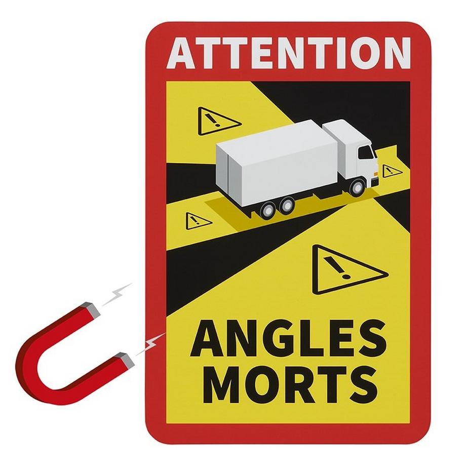 Pricenet  Magnetaufkleber „Achtung Angles Morts!“ LKW 