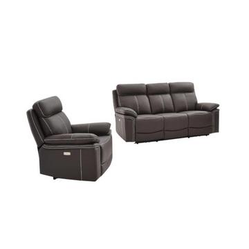 Relaxsofa elektrisch Garnitur 3+1 Leder ISIRIS