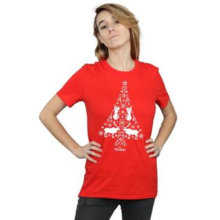 Disney Frozen T-Shirt Stampa Albero di Natale  