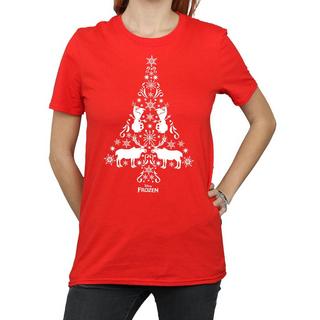 Disney Frozen T-Shirt Stampa Albero di Natale  