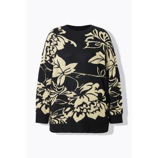 Studio Untold  Pull oversize, motif grandes fleurs brillantes 