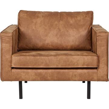 Fauteuil Rodeo cuir recyclé cognac