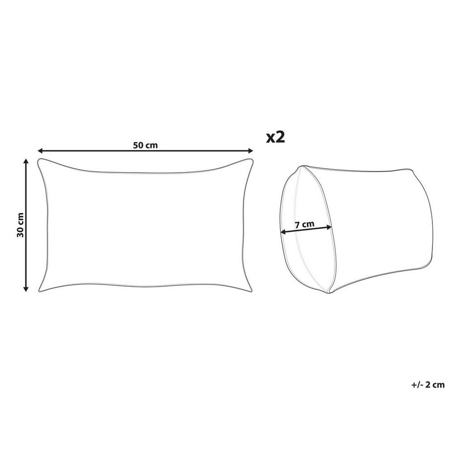 Beliani Dekokissen 2er Set aus Baumwolle Modern ANREDERA  