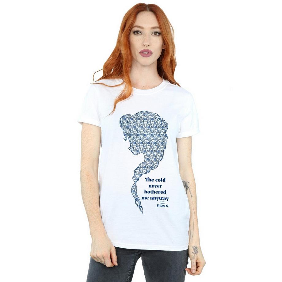 Disney Frozen Elsa Silhouette T-Shirt Stampata  