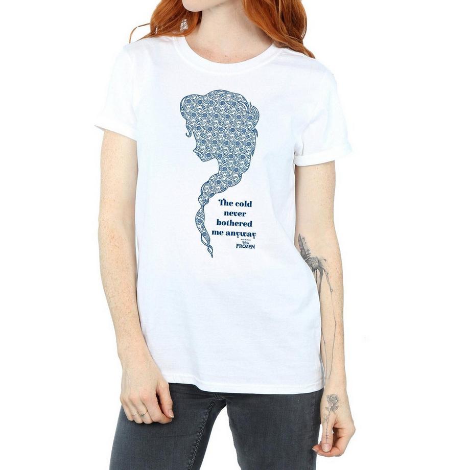 Disney Frozen Elsa Silhouette T-Shirt Stampata  