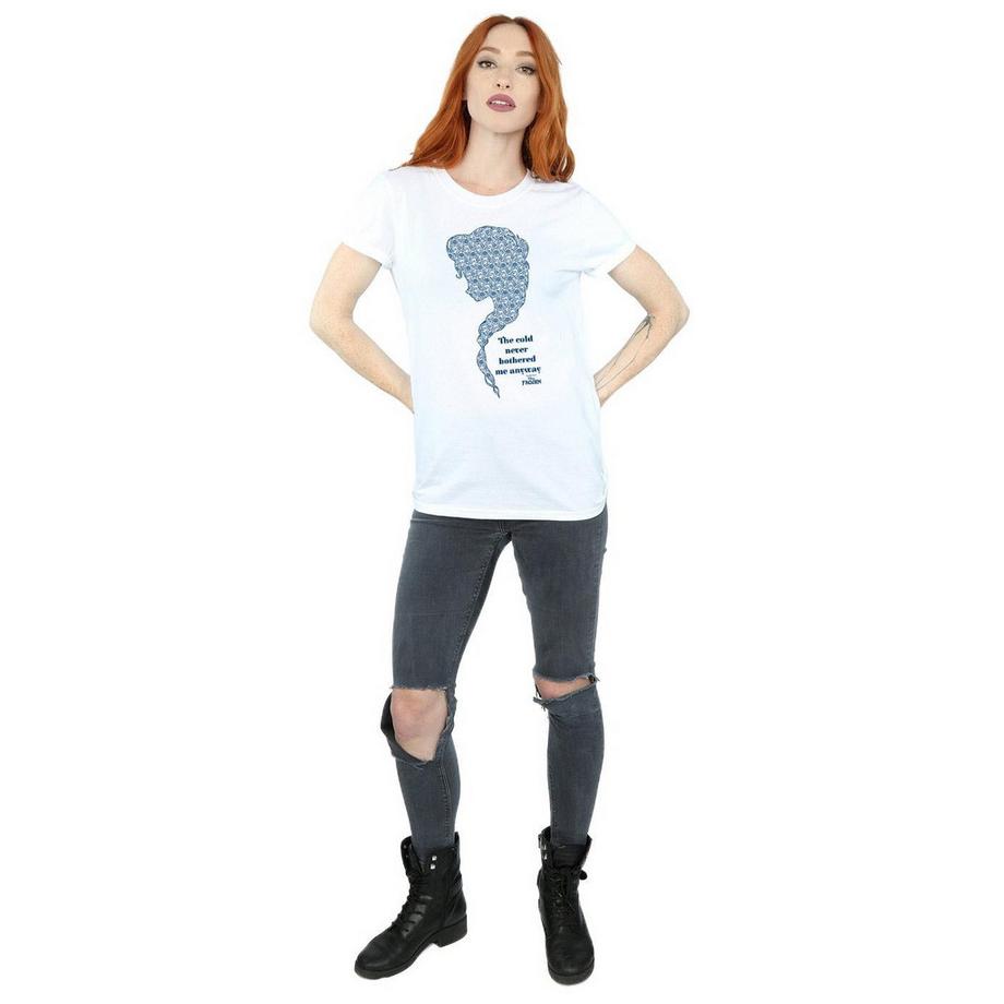 Disney Frozen Elsa Silhouette T-Shirt Stampata  