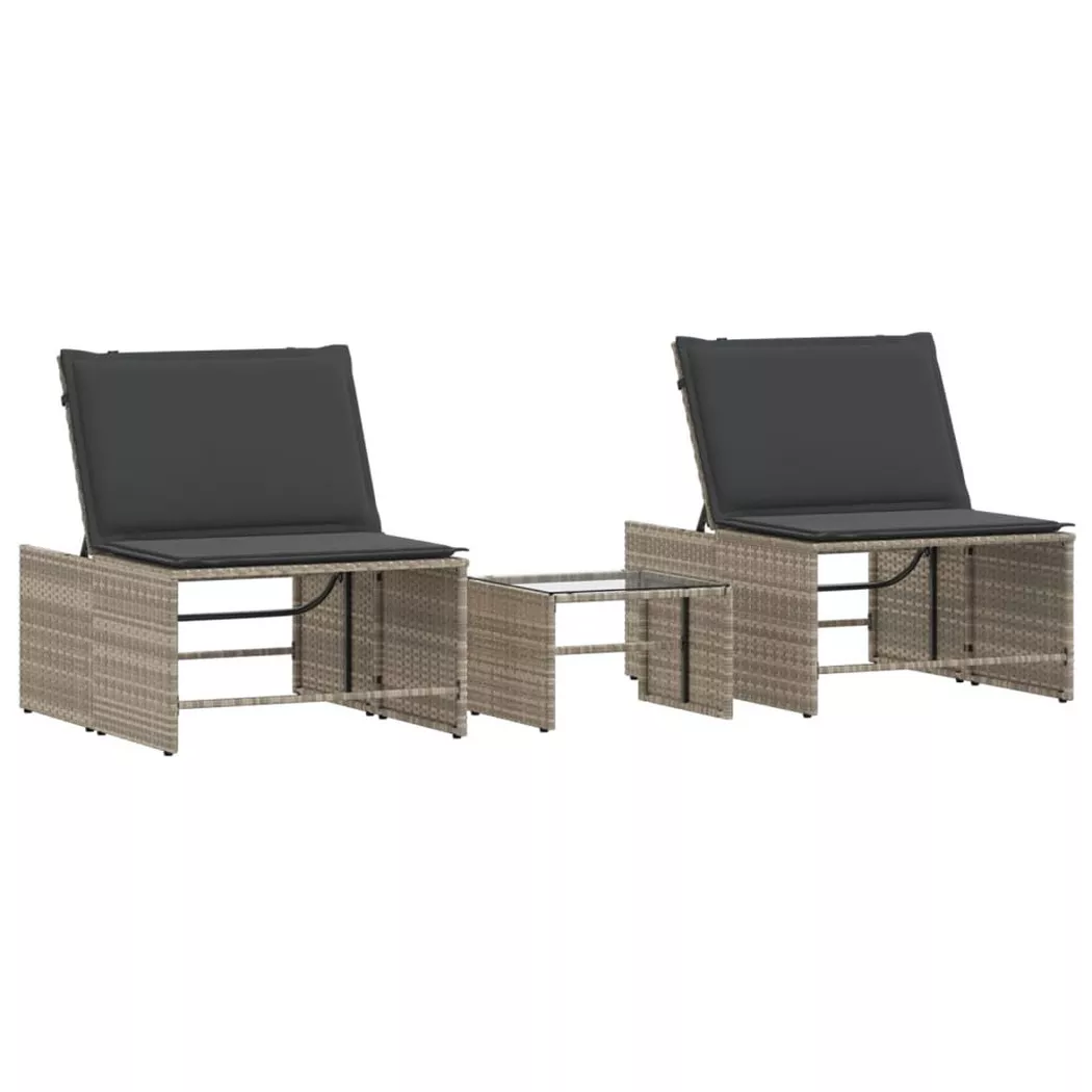 VidaXL - Sonnenliege poly-rattan, One Size, Grau
