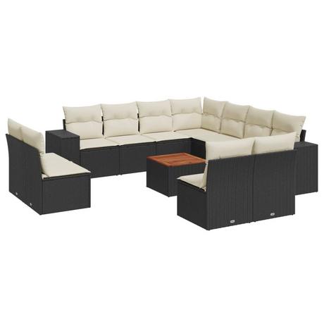 VidaXL set divano da giardino Polirattan  