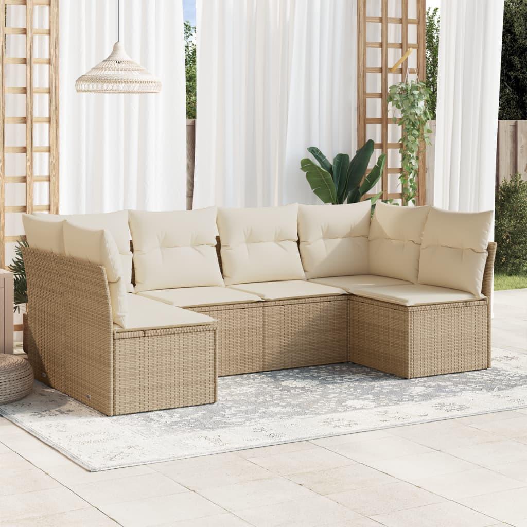 VidaXL set divano da giardino Polirattan  