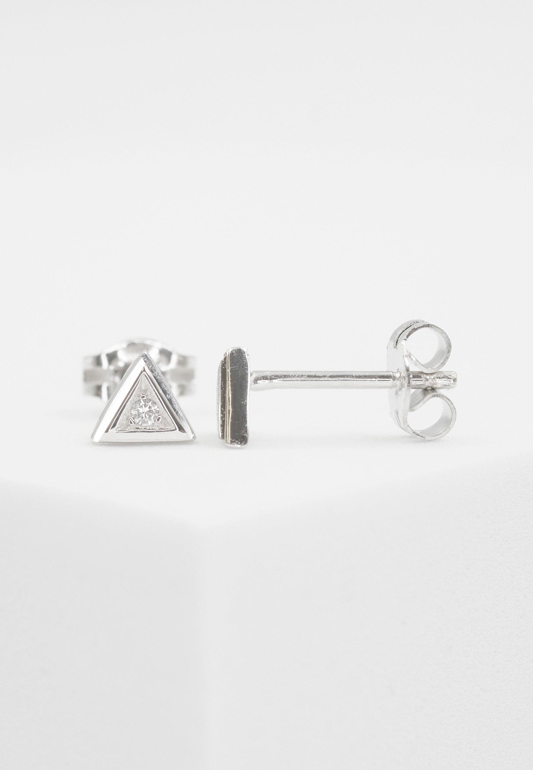 MUAU Schmuck  Ohrstecker Gelbgold 750 Diamant 0.02ct. 4x5mm 