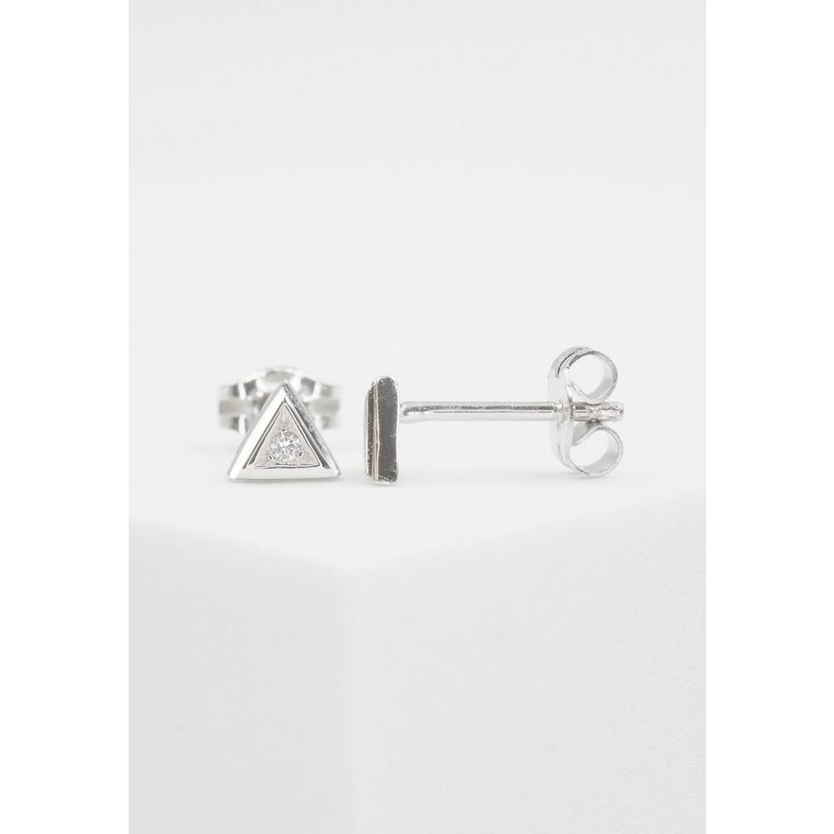 MUAU Schmuck  Ohrstecker Gelbgold 750 Diamant 0.02ct. 4x5mm 