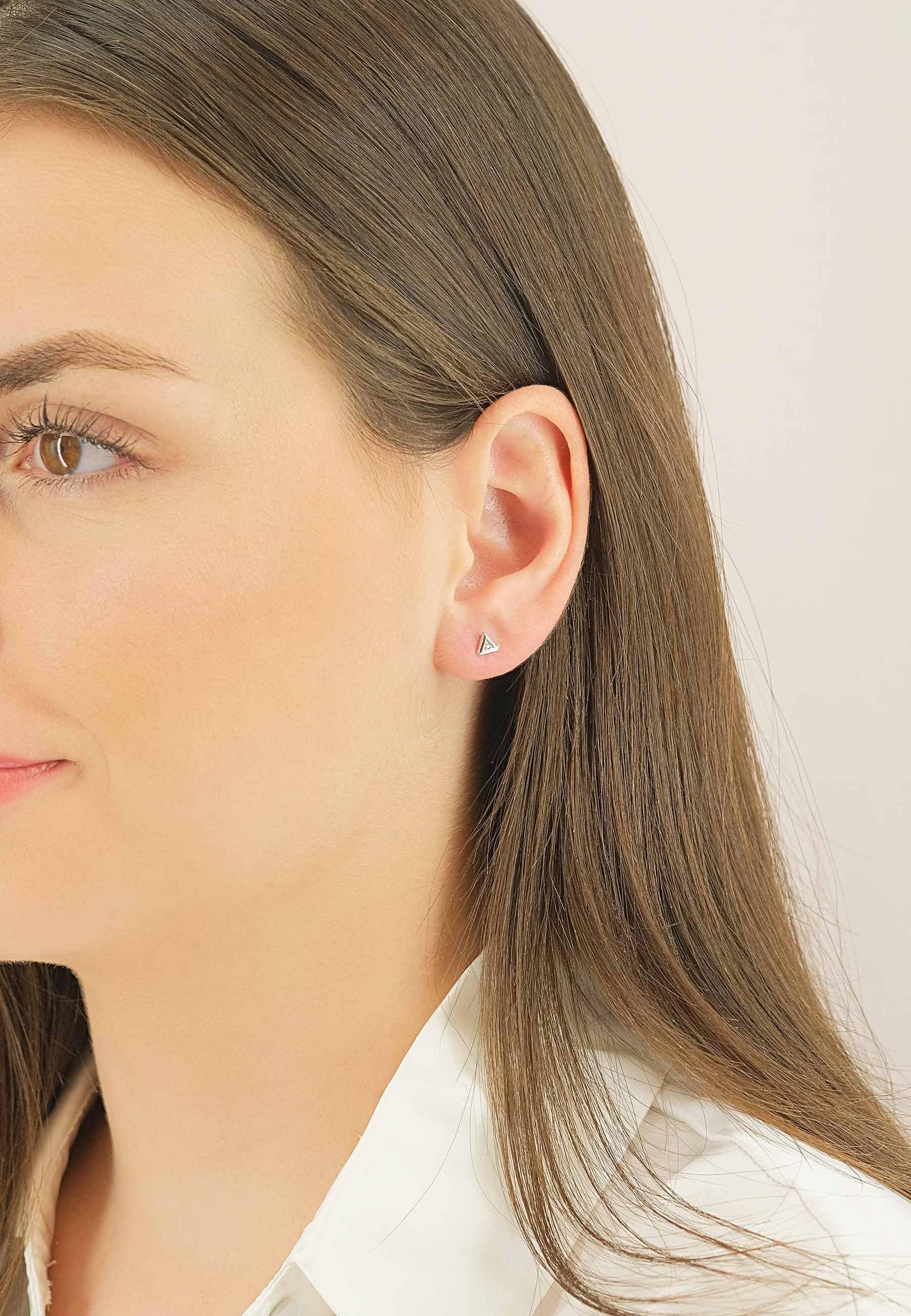 MUAU Schmuck  Ohrstecker Gelbgold 750 Diamant 0.02ct. 4x5mm 