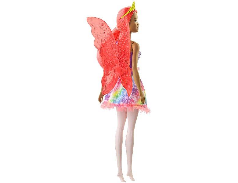 Barbie  Poupée Barbie Dreamtopia Fée Orange Cheveux et Ailes 