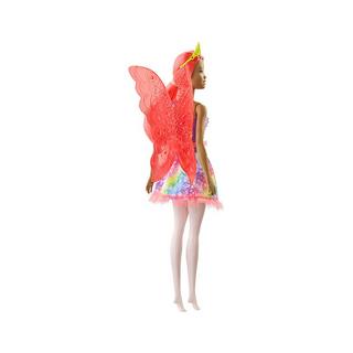 Barbie  Poupée Barbie Dreamtopia Fée Orange Cheveux et Ailes 